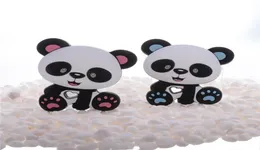 10pc Panda Silikon Bebek Teether BPA Yenidoğan Diş Çıkarma Kolye Emzik Zinciri Aksesuarları Kemirgen Gıda Sınıfı Kolye Oyuncak DIY 27873040