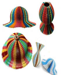 100st Magic Vase Paper Hats Handgjorda fällbara hatt för festdekorationer Roliga pappersmössor Travel Sun Hats Colorful8871381