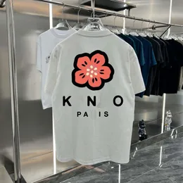 Designer de luxo chaopai clássico marca clássica de luxo manga curta nova begônia flor impressa camiseta, verão high-end pescoço redondo multifuncional manga curta solta