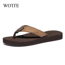 Casa sapatos WOTTE Homens Flip Flops Chinelos de Verão Homens Anti-skid OutdoorLight Casual Praia Sandálias Masculinas Casa Chinelo Macio chanclas hombre YQ240122