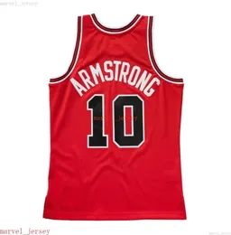 Custom Stitched BJ Armstrong Mitchell Ness Red 199091 Swingman Jersey XS6XL Mens Throwbacks Basketball jerseys Cheap Men Women2619319