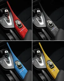 Alcantara envoltório painel de botão multimídia carro abs capa guarnição m desempenho decoração interior para bmw f21 20122019 1 series7946265