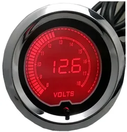 CARRO Motocicleta 2quot 52mm 7 cores LED Voltímetro Carro Medidor Digital Matiz Len5441692