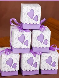 Confezione regalo amore Portabomboniere fai-da-te Stile creativo Poligono Bomboniere Scatole Caramelle e dolci Confezione regalo con nastro 6 colori Choos5985258