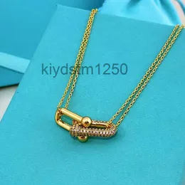 Tennis Chain Designer Jewelry Necklace for Women Necklaces u Pendant Horseshoe Buckle Moissanite Cuban Link PCCA