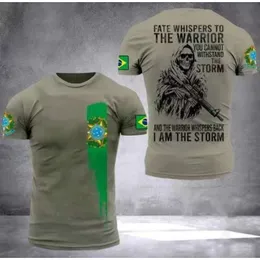 2024New Mens Camisetas Exército-Veterano 3D Impressão Soldado Americano Casual Redondo Pescoço Solto Manga Curta Camuflagem Comando Roupas Masculinas Nize Max Xxs-6Xl 727