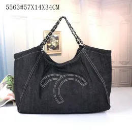 TOP TOTES Bag Fashion Ladies Luxury Brand Designer Tote Bag Casual Handväska One Shoulder Portable Chain Female Denim Leather Shopping Shopping Bods