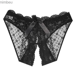 Sexy Set M/XL Transparente Damenhöschen Spitzenunterwäsche Offener Schritt Tangas Stickerei Sexy Dessous Erotische Perlen G-Strings T-RückenL240122