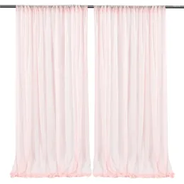 Party Decoration 26 Color Birthday Backdrop Curtain Chiffon Fabric Outdoor Drapery For Wedding Curtains Po Background Home Window Decor