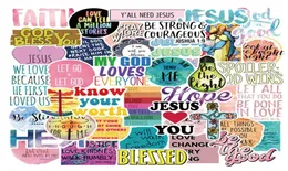 50pcs lot Jesus Christ Faith Addicts Fashion Waterproof PVC Removable Stickers Laptop Guitar Luggage Case Car Motorcycle Graffiti 7136465