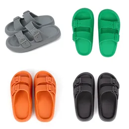 2024 Designer Leisure Platform tofflor Herr- och kvinnors anti Slip Sandals Leather Super Soft Sole Flat Shoes Outdoor Beach Slippers