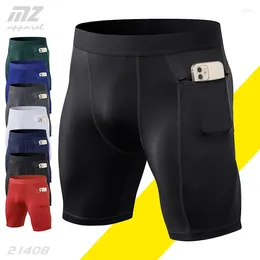Pantalones cortos para hombres Moda de verano Hombres Slim Cómodo Bolsillo con cremallera Pantalones cortos Color sólido Cintura elástica Alta calidad Casual