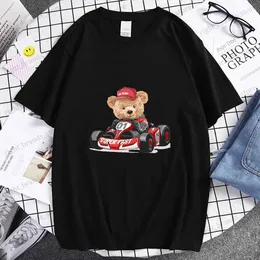 Heren T-shirts Heren Dames Mode Kart Beer Bedrukte T-shirts Zomer Korte mouw Casual T-shirts Unisex Harajuku Designer Tops Oversize Streetwear T240122