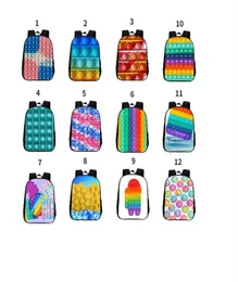 Kształt plecakowy Push Bubble Dekompresuj Zabawki Figet Finger Toys 3D Sensory Sensory Autism Silicon RucksAck dla dzieci dorosłych 12 Style48145008