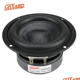 Altoparlanti portatili Ghxamp Woofer da 4 pollici Unità altoparlante subwoofer Hifi 4Ohm 40W Bacino tessuto in fibra di vetro Altoparlante per bassi profondi Grande Magne Dh2Ly