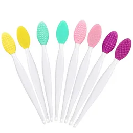 Makeup Brushes 50Pcs Exfoliating Lip Brush Nose Cleaning Double Side Soft Sile Scrub Tool Blackhead Remove Brushmakeup Drop Delivery H Otfdg