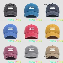 Kith Ball Caps Classic White Box Logo Kith Hat Baseball 2022 Men Women High Quality Sunshade Justerbara Canvas Sports Hats 806