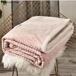 Blankets Fleece Blanket Winter Warm Sofa Bedding Throw 150 100cm Baby Crib Stroller Bedspreads Thread Bed Quilt