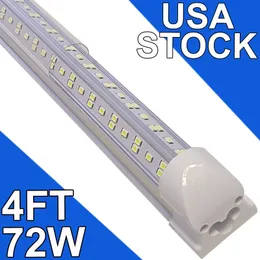 Lampada da negozio a LED da 4 piedi, lampada da garage da 4 piedi 72 W 4', tubo LED integrato da 48'' T8, lampadine a LED collegabili per garage, plug and play ad alto rendimento a montaggio superficiale USA stock