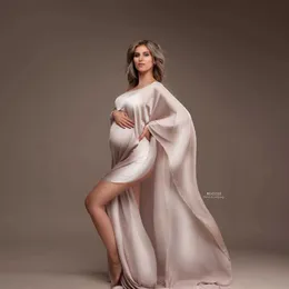 Maternity Dresses Maternity Photography Props Studio Shooting Accessories Transparent Chiffon Fabric Soft Tulle Simple Cloak Modeling Fabricn240122