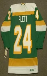 مخصص الرجال شباب النساء العتيقة 24 Willi Plett Minnesota North Stars 1983 CCM Hockey Jersey Size S5XL أو مخصص أي اسم أو numbe1387273