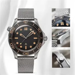 Relógio masculino de luxo mergulhador 300m 007 edição mestre movimento mecânico automático relógios masculinos aço relógios de pulso