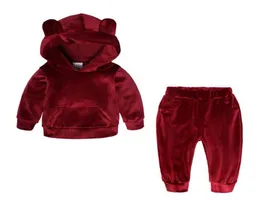 Pojkar kläder sätter barn hoodies weweatpant jogging mode casual vilda babykläder flickor kläder set child tracksuit2467760