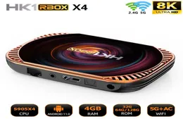 128G HK1 RBOX X4 스마트 TV 박스 Android 11 TVBox Amalogic S905X4 Quad Core 4G 5G 듀얼 WiFi 1000M LAN 8K 비디오 세트 Topbox8742476