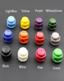 100 st 1617mm Multi Colors Plastic Paracord Cord Lock Clamp 2 Hole Regle Clip Stopper Shoelace Cord Buckles Bag Parts Accessori3872800