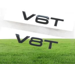 Gloss Black Letters V6 T V 8T V 10 W 12 Fender Badges Emblem Emblem för A4 A4 A6 A7 A8 S3 S4 R8 RSQ5 Q5 V6T V8 V10 W125316625