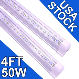 Apparecchio singolo integrato LED T8, 1,2 m, 5.000 lm, bianco super brillante 6.500 K, luce LED da negozio da 50 W, luce da soffitto e da incasso per garage elettrico con filo USAstock