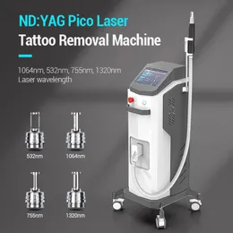 Neue Mikro-Pikosekunden-Laser-Hautreinigung, Tattoo-Entfernung, aufhellender Ton, verbessert Nd Yag Picolaser 4 Wellenlänge, 10,4-Zoll-Bildschirm, Tattoo-Entferner