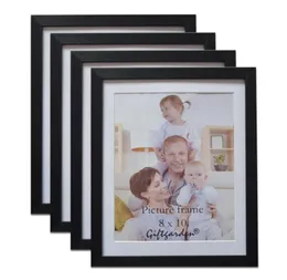 Giftgarden 8x10 Wooden Picture Frame Set For Decoration Wall Po Frame Black Home Decoration Accessories PVC Front Set of 41015631
