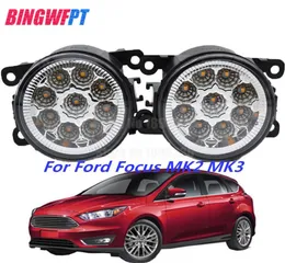 2PCS LED Front Fog Lights white yellow Car Styling Round Bumper For Ford Focus MK23 Fusion Fiesta Tourneo Transit 200120154410888