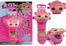 Милые Научные мультяшные часы-кукла с 24 узорами, проекционные флип-электронные часы, детская одежда, игрушечный стол, детские игрушки2274161