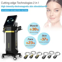 Slimming Wrinkle Remover Electromagnetic Facial Firming Skin Lifting Full Face Firming Increase Collagen V-Line Muscle Face Ems RF Beauty Machine