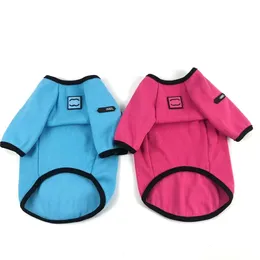 Designer Dog Maniche corte Lettera classica Logo Rosa Blu Maglieria per animali domestici Vestiti estivi traspiranti per animali Teddy Fadou Schnauzer Vestiti per cani