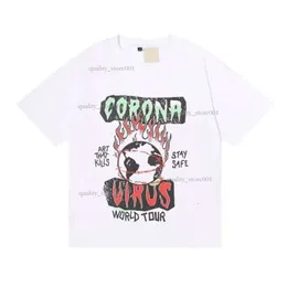 Designer Galleryss Dept Tee Depts Camisetas Casual Homem Mulheres Tees Pintados à Mão Tinta Respingo Graffiti Letras Soltas Manga Curta Redondo Pescoço Galleryss Dept Camisa 351