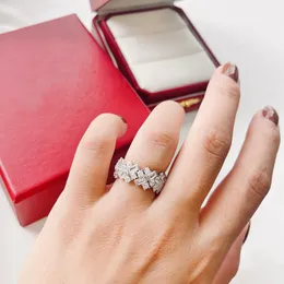 Diamants Legers Ring for Woman Designer for Man Diamond 925 Silver Gold Plated 18K T0P عالية الجودة عالية الجودة مصمم العلامة التجارية الفاخرة مع Box 004