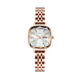ZDR_Womens kalenderlicht luxe hoogwaardig roestvrij staal quartz waterdicht horloge Horloges geschenken