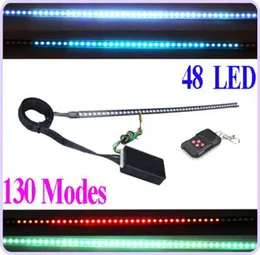 High brightness 130 Modes of Scanning 7 Colors Knight Rider Lights Lighting Bar 5050 SMD 48 LED 12V with Remote Control6992225