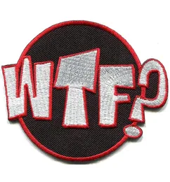 مفاهيم الخياطة WTF Funny Joke Letters Patches for Clothing Hats Fags Iron on Decoration Patch8548128