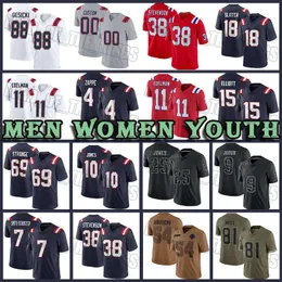 9 Matt Judon Mac Jones Camisa de futebol JuJu Smith-Schuster Ezekiel Elliott Bailey Zappe New Englandes Patriotes Mike Gesicki Christian Gonzalez Cole Strange Slater