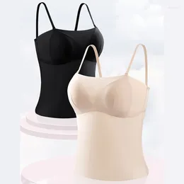 Camisoles Tanks Frauen Maulbeerseide Futter Volltonfarben Gepolsterte dünne Bralette Leibchen Cami Tube Top mit BH M L XL TG242