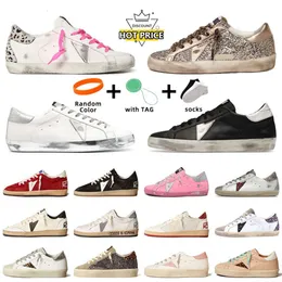Designer Shoes Golden women super men star casual new luxury shoe Italy sneakers sequin classic gooses white do casual shoe old dirty lace up woman man outdoor