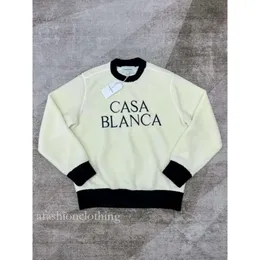 Casa Blanca Hoodie Designer Sweatshirts Tenis Sıradan Pullover Jumper Sweater 451 Kazabaş Gömlek Hoodie