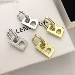 Дизайнерские серьги Blenciaga Baleciaga Paris, семейные серьги с буквой b, съемные серьги Ins, стильное темпераментное ожерелье, цепочка на ключицы