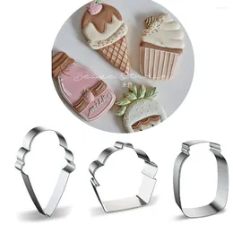 Moldes de cozimento 1 pcs Patisserie Reposteria Sorvete Garrafa Cupcake Aço Inoxidável Cookie Cutter Mold Fondant Ferramentas de Bolo Metal Biscuit Mold