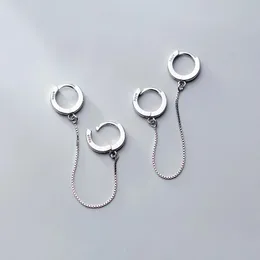 Серьги MloveAcc, 100% настоящее серебро 925 пробы, ювелирные изделия, круглые серьги-кольца для ушей с двойным пирсингом, женские серебряные ювелирные изделия, подарок