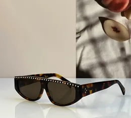 Occhiali da sole con scudo marrone Havana Pietre Cat Eye Shades Occhiali da sole di lusso da donna Moda Summer Sunnies Sonnenbrille Occhiali con protezione UV con scatola